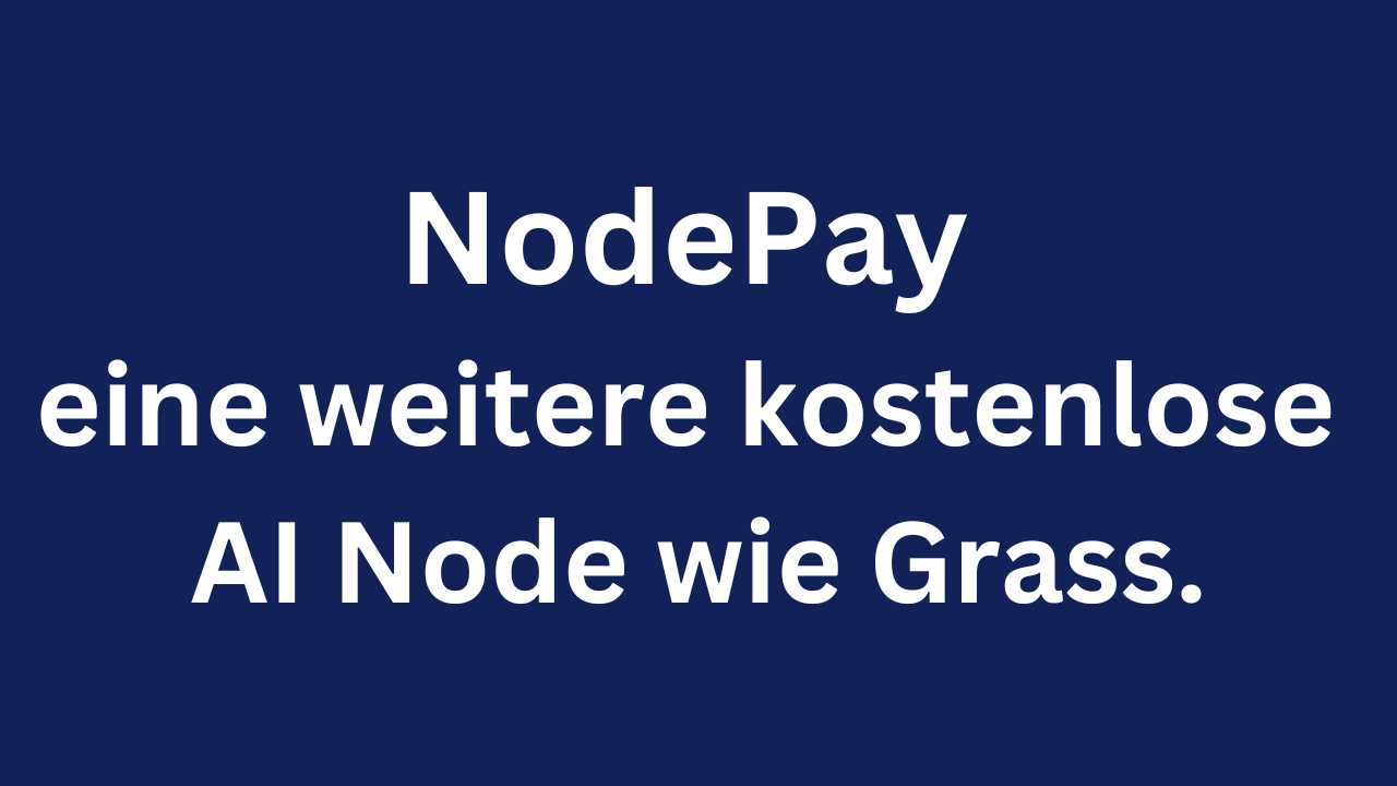 Eine weitere kostenlose AI Node wie Grass