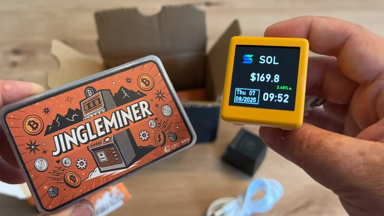 Mini Crypto-Tracker Review und NerdMiner Gewinnspiel