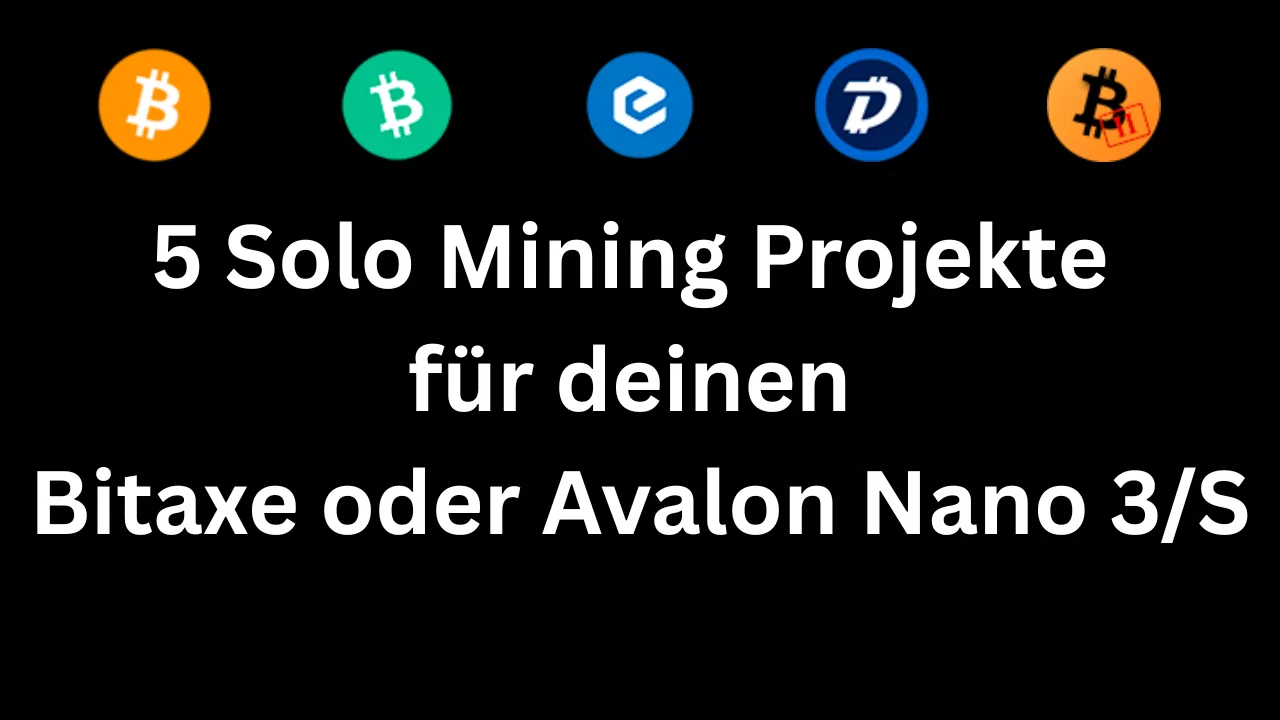 5 Krypto Projekte für Bitaxe & Avalon Nano 3/S