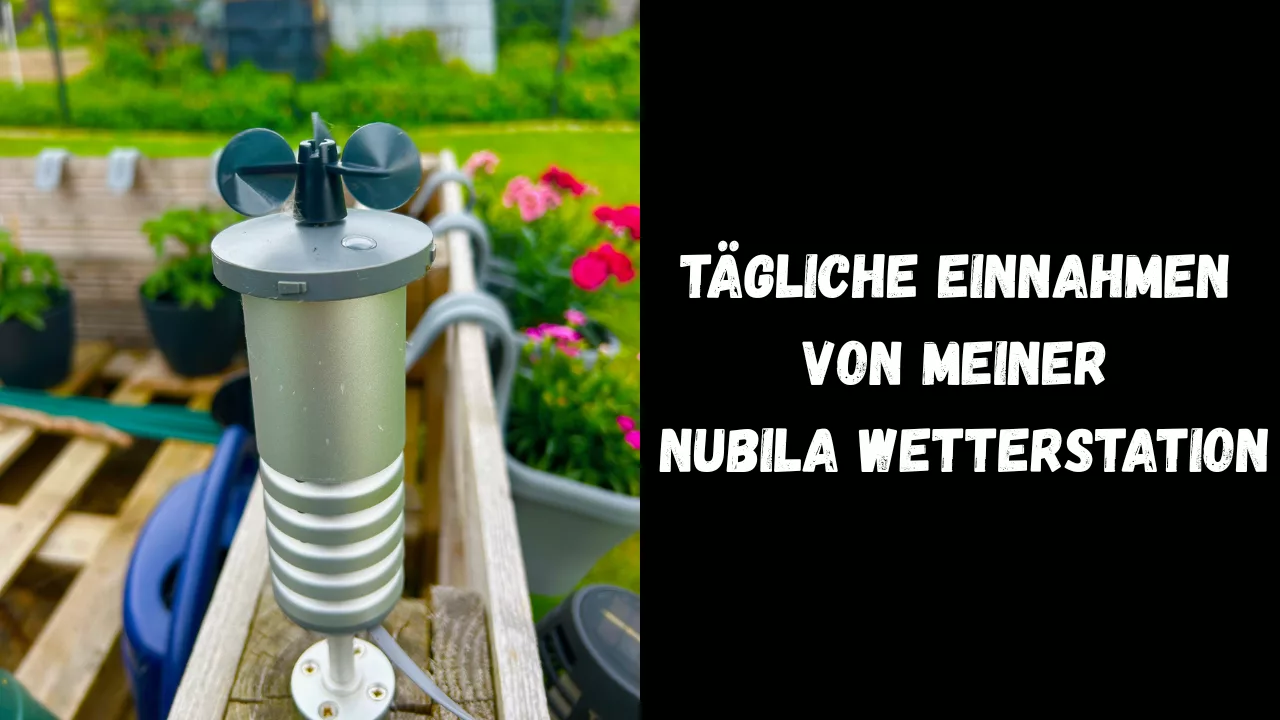 Tägliche Einnahmen meiner Nubila Wetterstation
