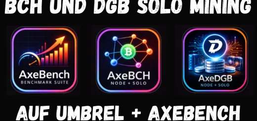 Solo Mining von Bitcoin Cash ($BCH) und Digibyte ($DGB) mit Umbrel