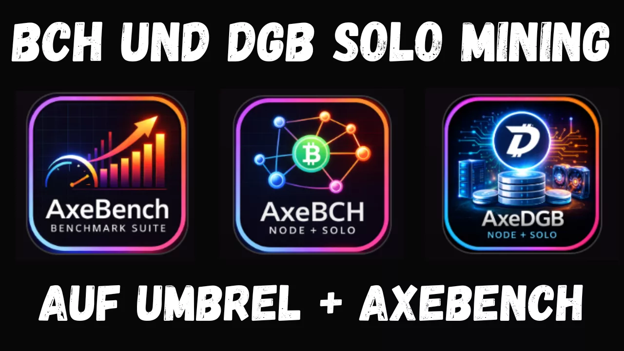 Solo Mining von Bitcoin Cash ($BCH) und Digibyte ($DGB) mit Umbrel